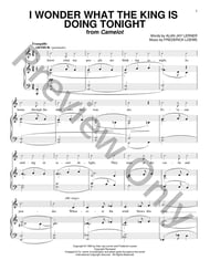 I Wonder What the King Is Doing Tonight piano sheet music cover